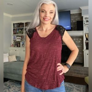 Burgundy Olivia Moon Medium top